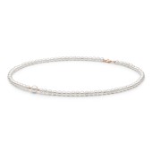 Colier perle naturale si aur roz 14K lungime 40 cm DiAmanti L232-57-G